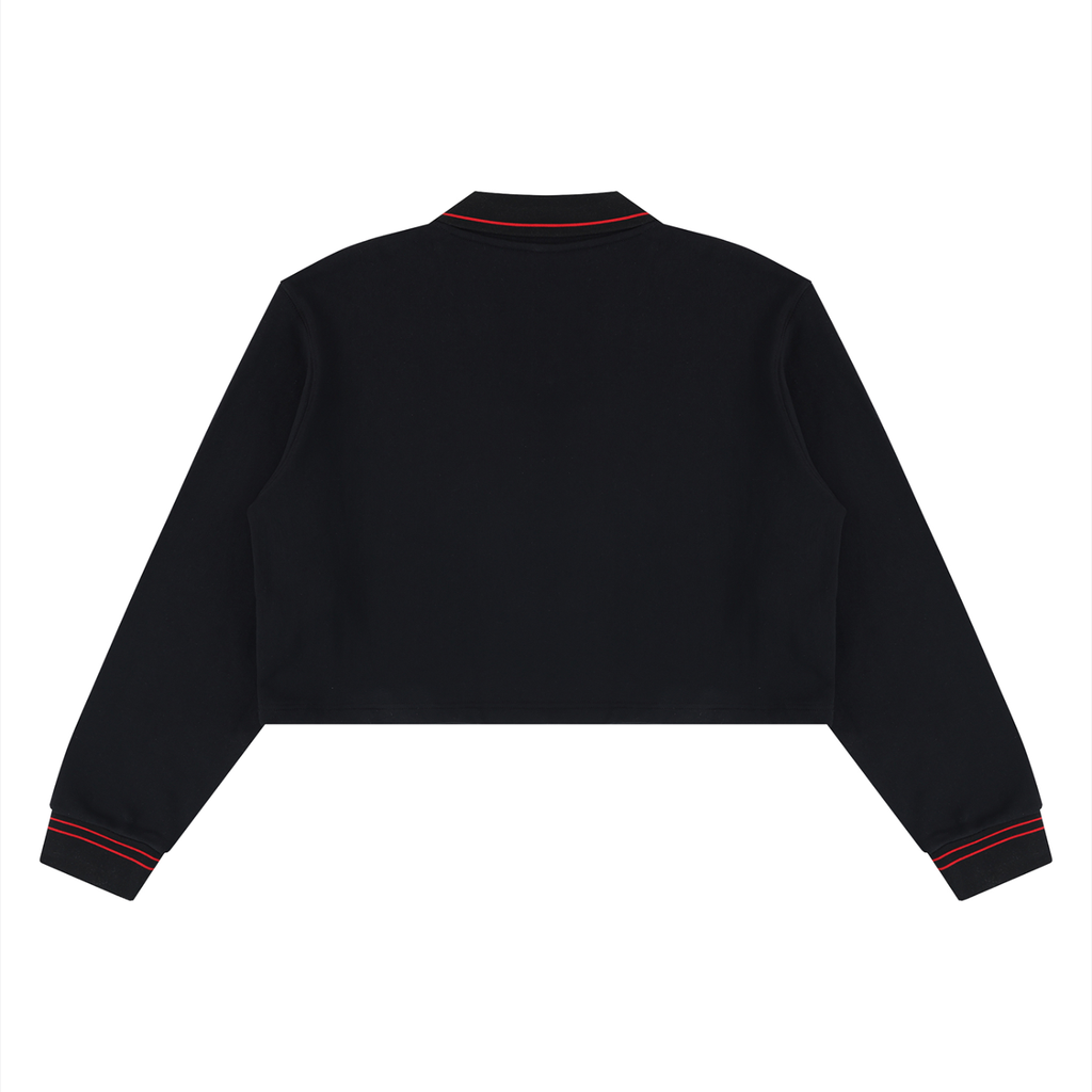 410 GSM Crop Collared Sweatshirt (W)