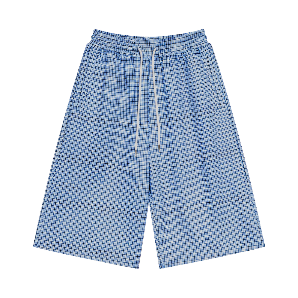 Plaid Drawstring Shorts