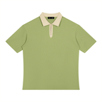 Color Block Quarter-Zip Polo Shirt